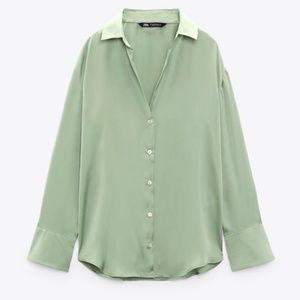 Zara Satin Effect Shirt